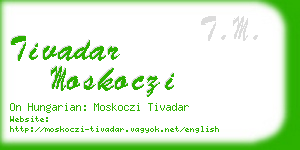 tivadar moskoczi business card